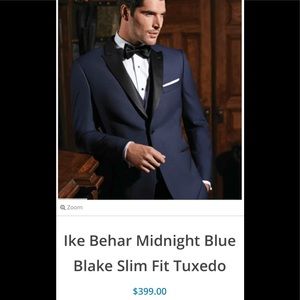 Ike Behar Men’s Midnight Blue Tuxedo NWT